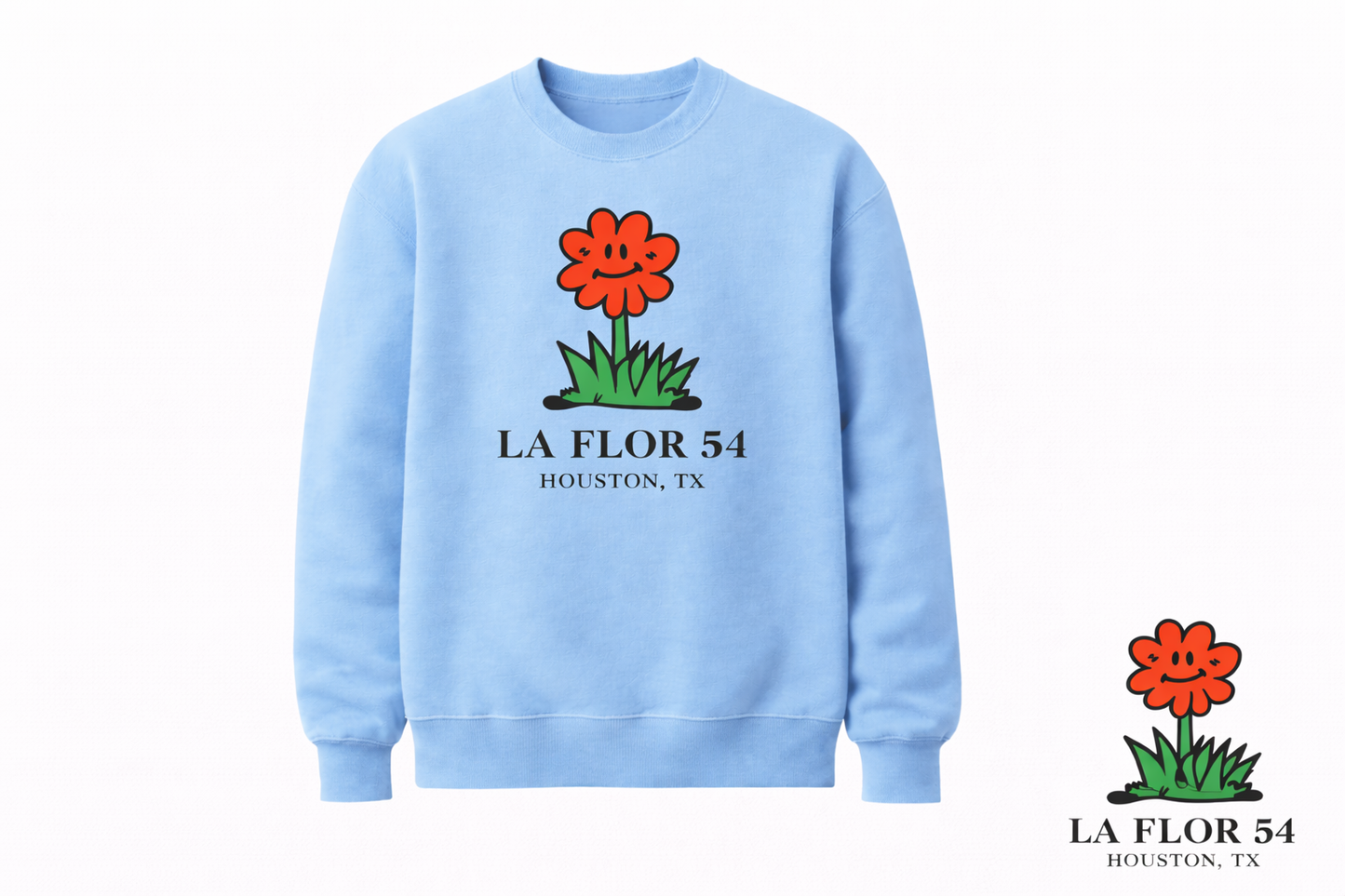 La Flor 54 Light Blue Sweatshirt