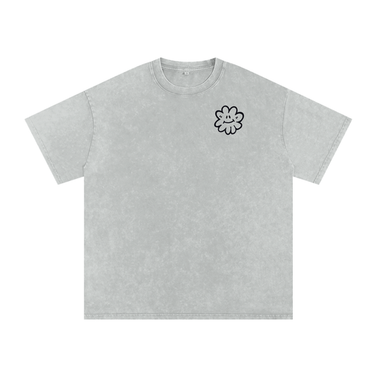 Snow Washed Oversized Cotton T-Shirt