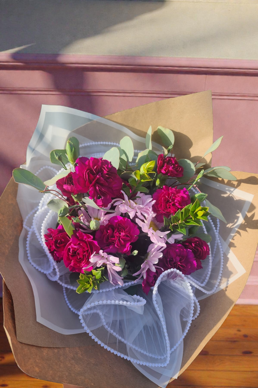 Hand Wrapped Mixed Flower Bouquet